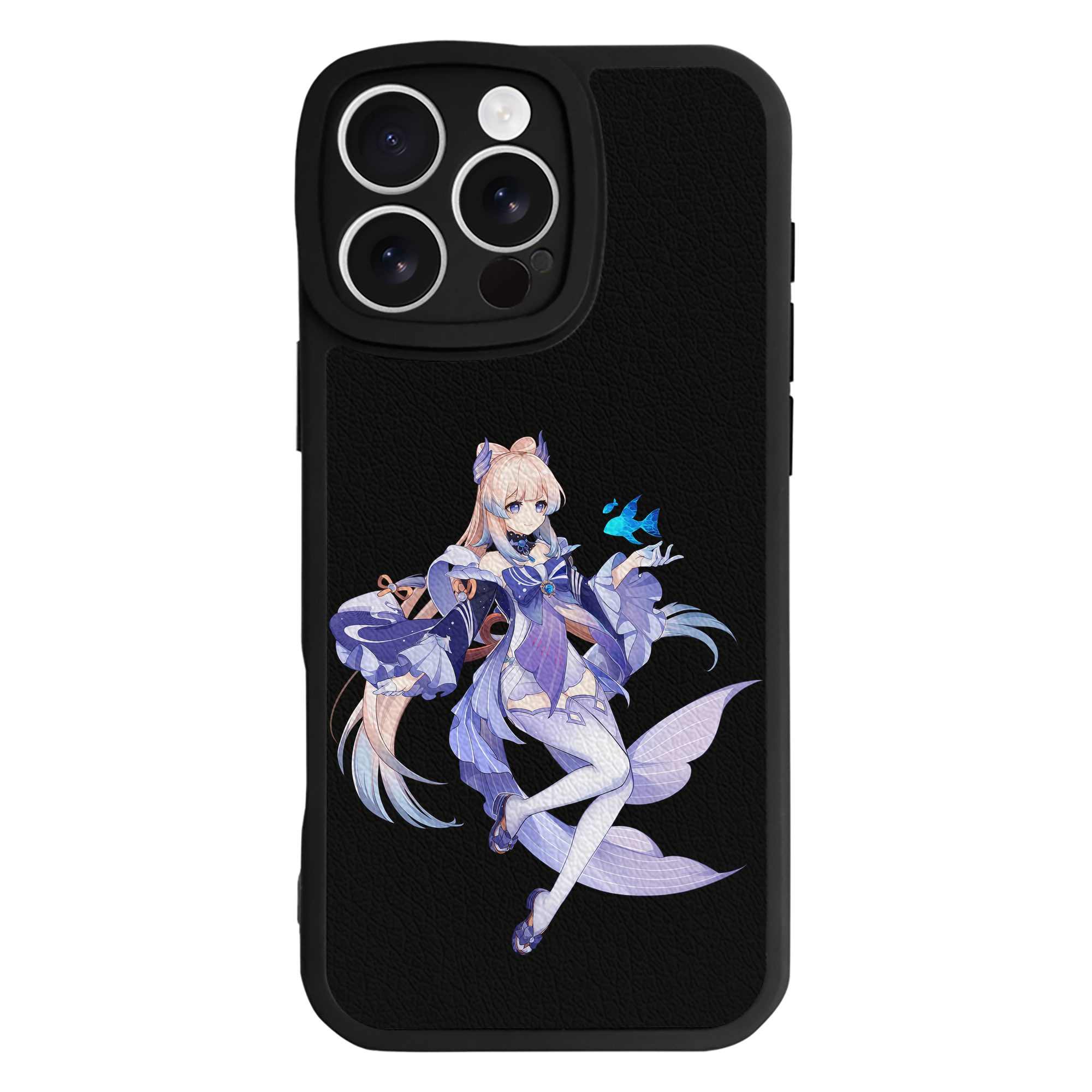 げんし神 珊瑚宮心海 サンゴノミヤ・ココミ genshin Sangonomiya Kokomi 【iPhone 16シリーズ対応】シリコンスマホケース（レザー調） 材質：シリコン